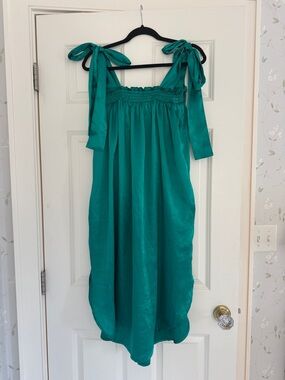 Sunday Forever Tie-Shoulder Satin Nightdress